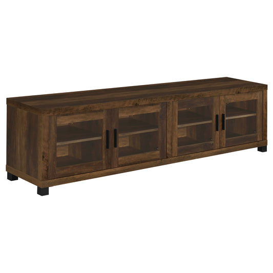 Sachin 4-door Engineered Wood 79-inch TV Stand Dark Pine