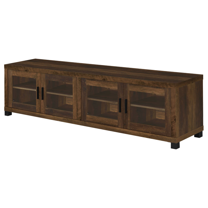 Sachin 4-door Engineered Wood 79-inch TV Stand Dark Pine