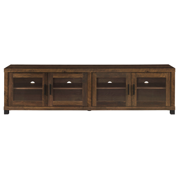 Sachin 4-door Engineered Wood 79-inch TV Stand Dark Pine