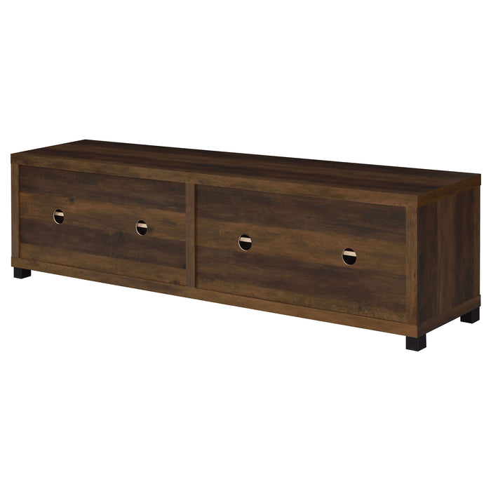 Sachin 4-door Engineered Wood 79-inch TV Stand Dark Pine