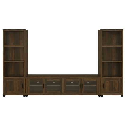 Sachin 3-piece 79-inch TV Entertainment Center Dark Pine