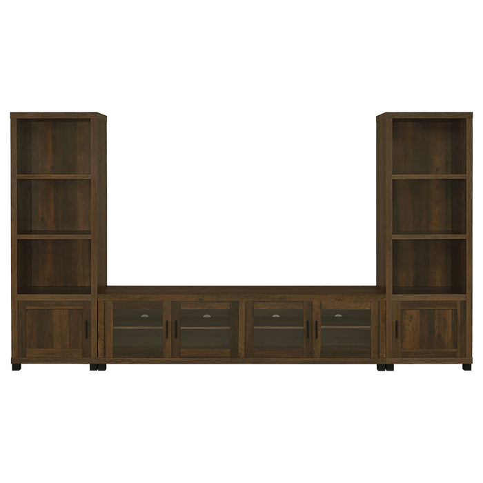 Sachin 3-piece 79" TV Entertainment Center Dark Pine