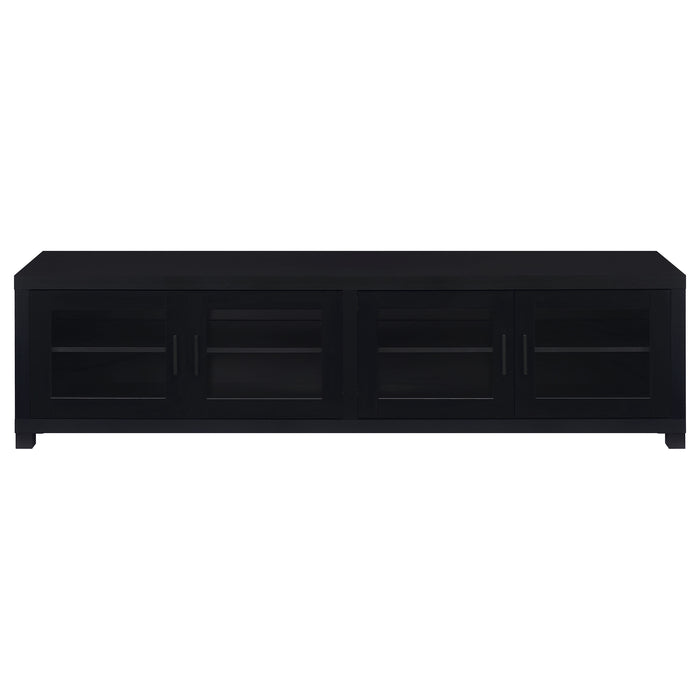 Jupiter 4-door Engineered Wood 79-inch TV Stand Black