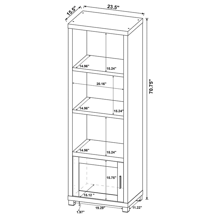 Sachin 3-piece 79-inch TV Entertainment Center Dark Pine