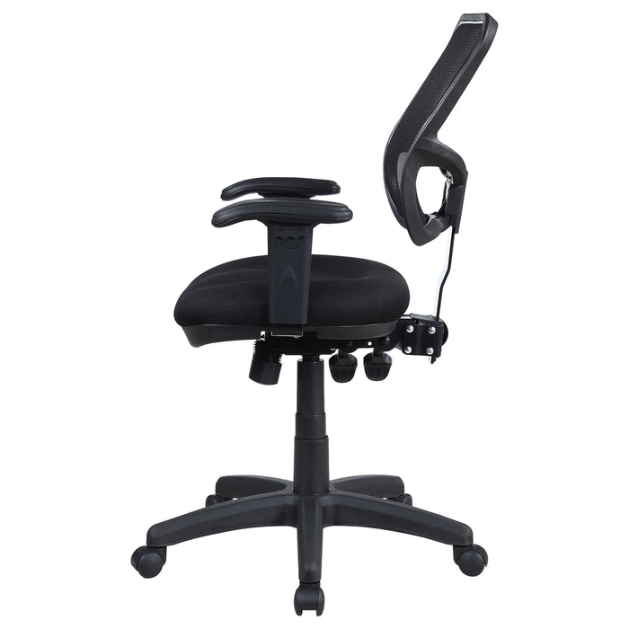 Rollo Upholstered Adjustable Ergonomic Office Chair Black