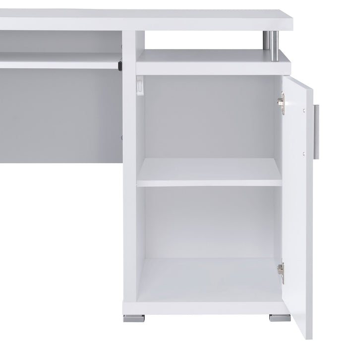 Tracy 55-inch 2-drawer Office Computer Desk White