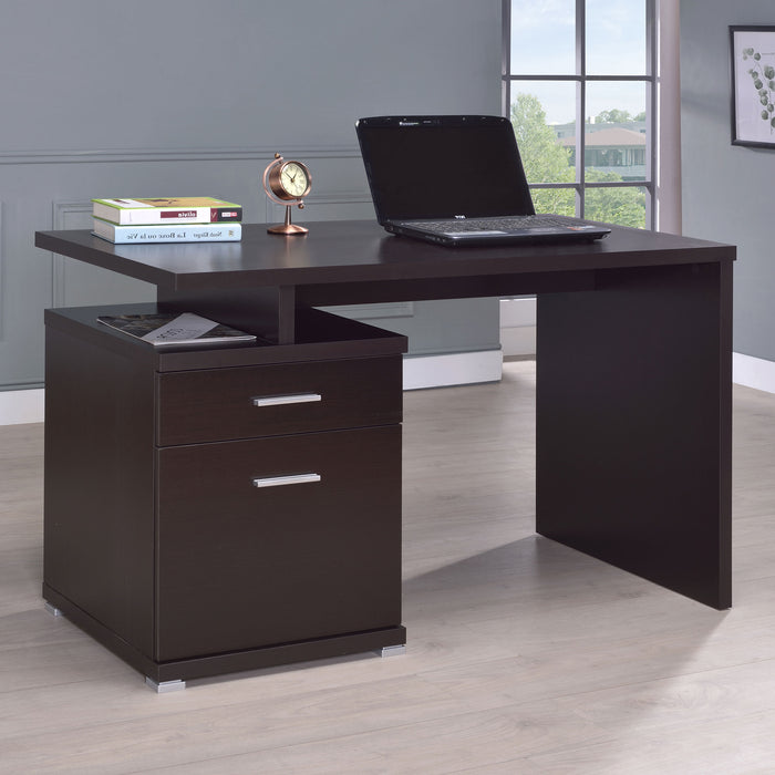 Irving 47-inch 2-drawer Office Computer Desk Cappuccino