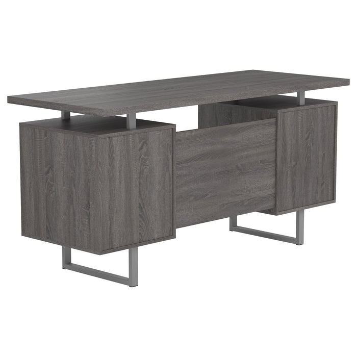 Lawtey 60-inch 2-drawer Office Computer Desk Weathered Grey