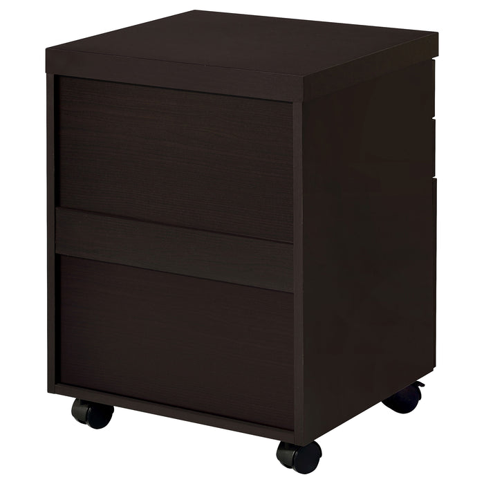 Skylar 3-drawer Home Office Mobile File Cabinet Cappuccino