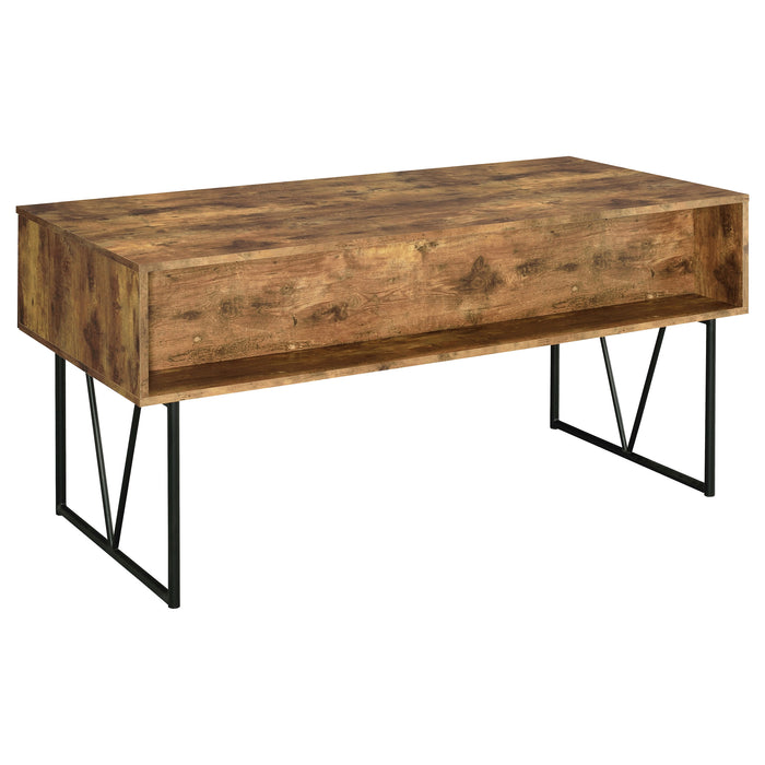 Analiese 63-inch 4-drawer Writing Desk Rustic Nutmeg