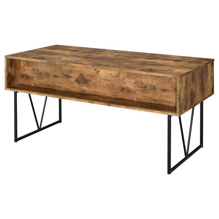 Analiese 63-inch 4-drawer Writing Desk Rustic Nutmeg