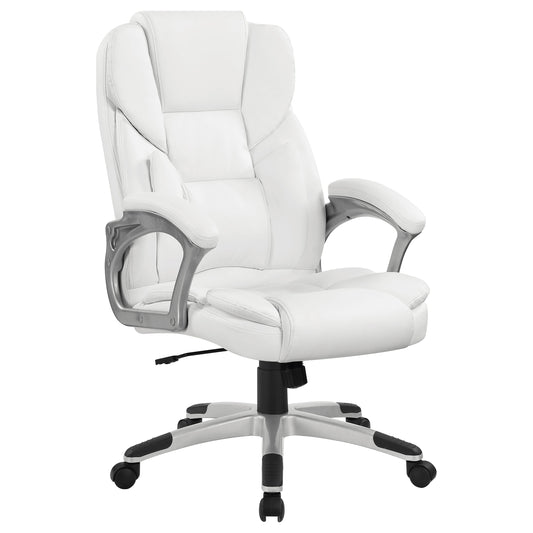 Kaffir Upholstered Adjustable Home Office Desk Chair White