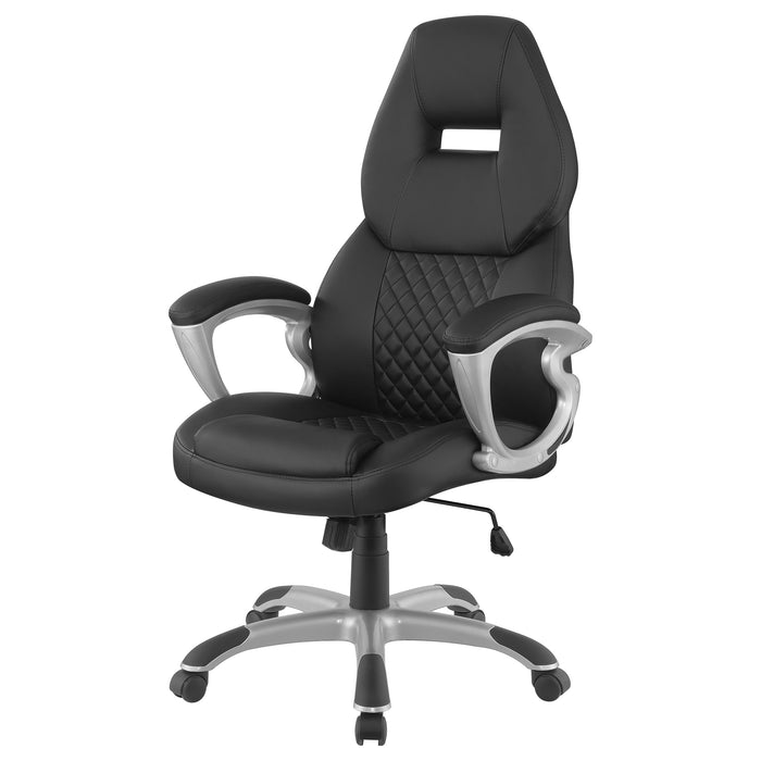 Bruce Upholstered Adjustable Home Office Desk Chair Black