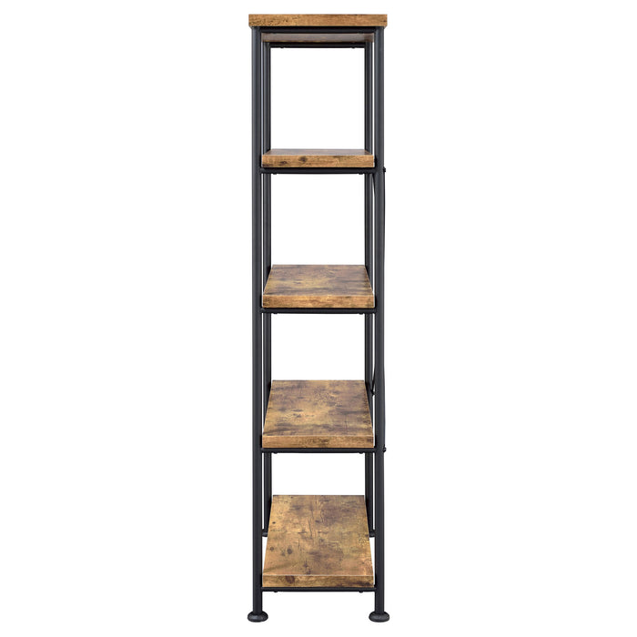 Analiese 63-inch 4-shelf Bookshelf Rustic Nutmeg