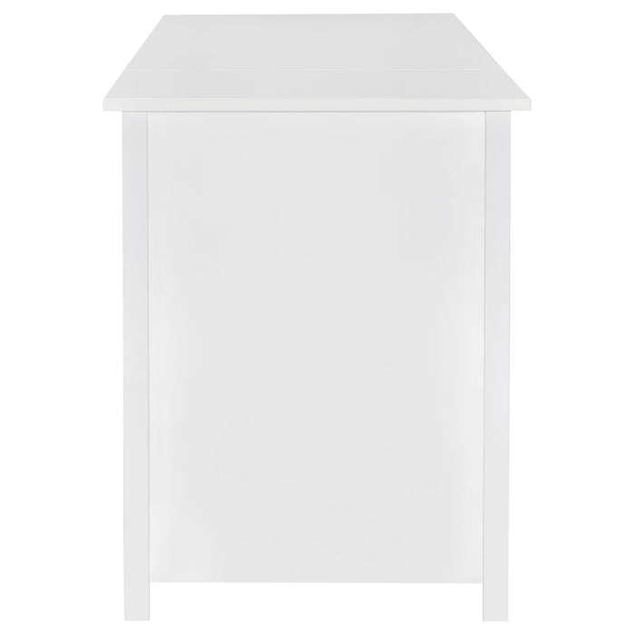 Dylan 60-inch 4-drawer Lift Top Office Desk White High Gloss