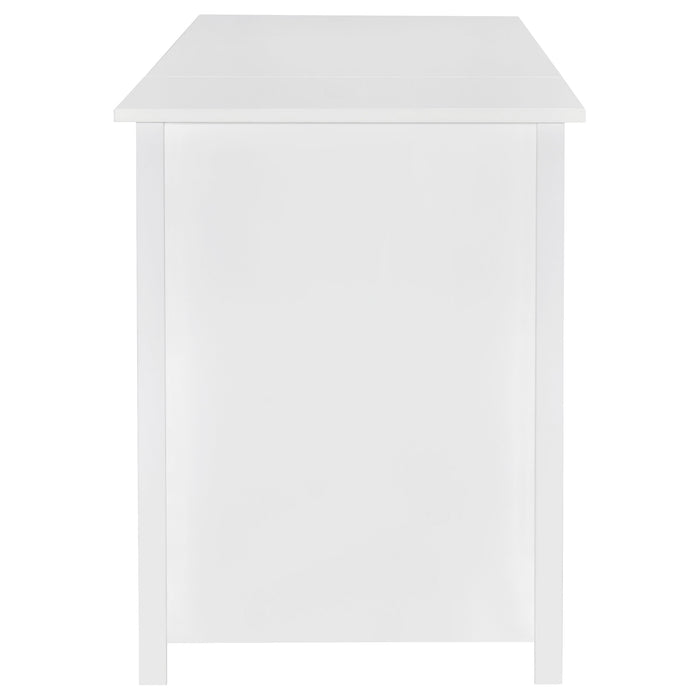 Dylan 60-inch 4-drawer Lift Top Office Desk White High Gloss