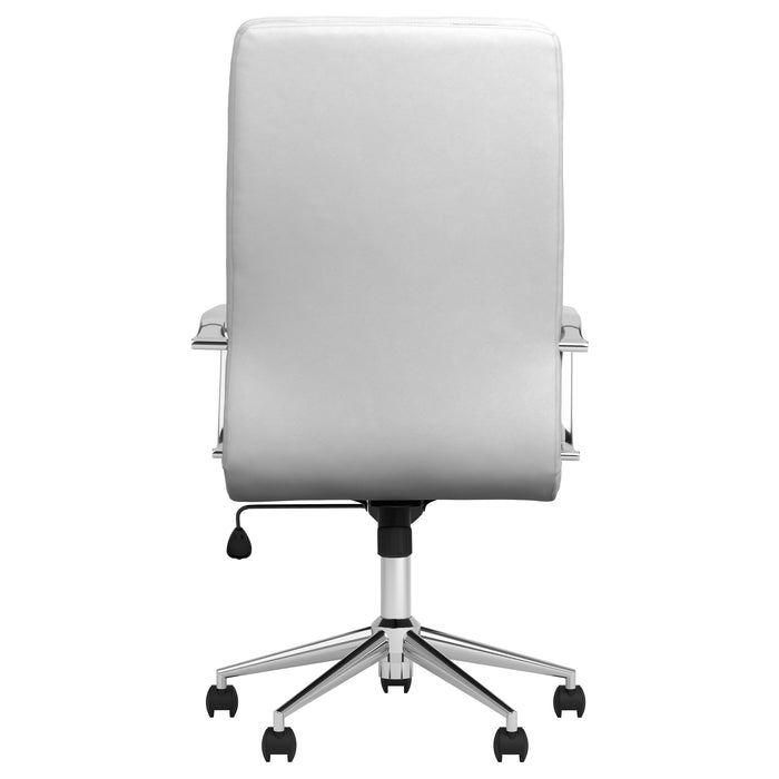 Ximena Upholstered Adjustable High Back Office Chair White