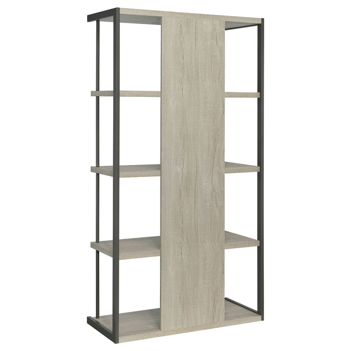 Loomis 72-inch 4-shelf Bookshelf Whitewashed Grey