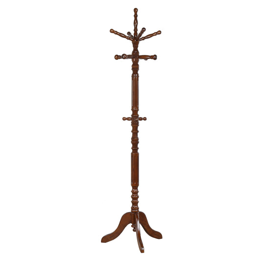 Achelle 11 Hook Freestanding Coat Rack Hat Hanger Tobacco