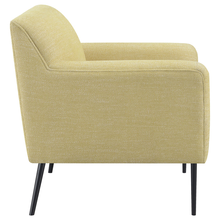 Darlene Upholstered English Arm Accent Chair Lemon