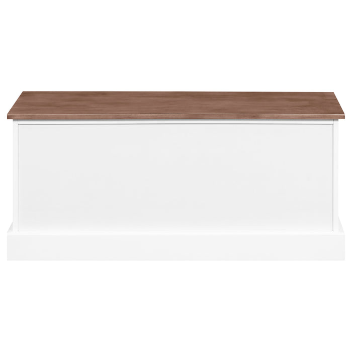 Alma 3-drawer Storage Bench Weathered Brown and White