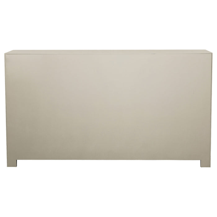 Toula 4-door Accent Cabinet Smoke and Champagne