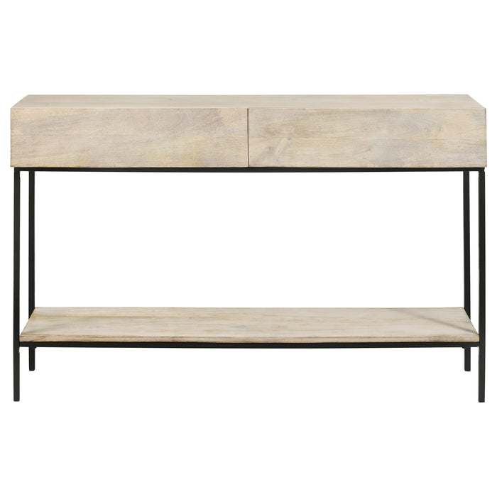 Rubeus 2-drawer Wood Entryway Console Table White Washed