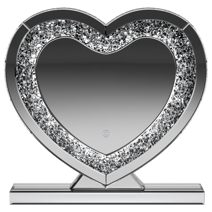 Euston Heart Shaped Vanity Mirror Silver