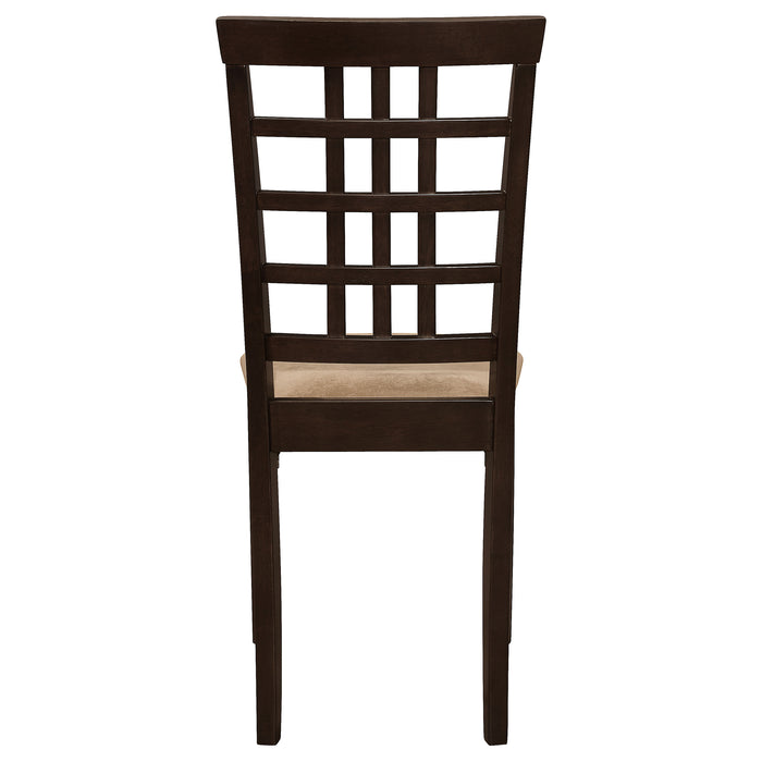 Kelso Lattice Back Dining Side Chair Cappuccino (Set of 2)