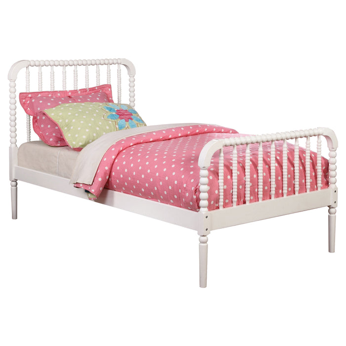 Jones Wood Twin Open Frame Bed White