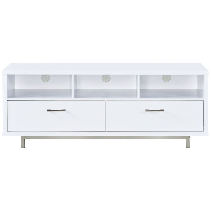 Casey 2-drawer Engineered Wood 60" TV Stand White