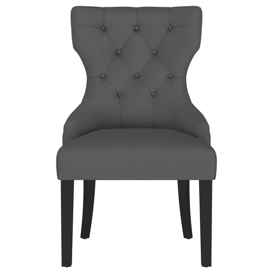 Baney Fabric Upholstered Dining Side Chair Grey and Black