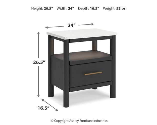 Cadmori King Upholstered Panel Bed with Mirrored Dresser, Chest and 2 Nightstands