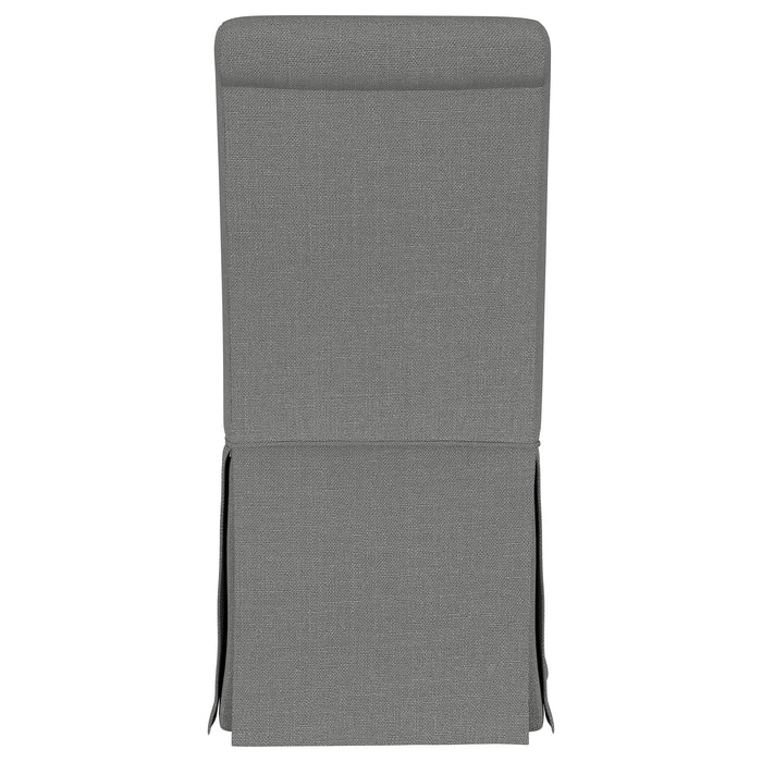 Shawna Upholstered Skirted Side Chair Light Grey (Set of 2)