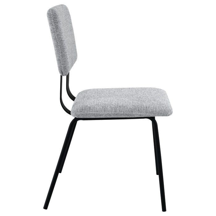 Calla Fabric Upholstered Dining Side Chair Grey (Set of 2)