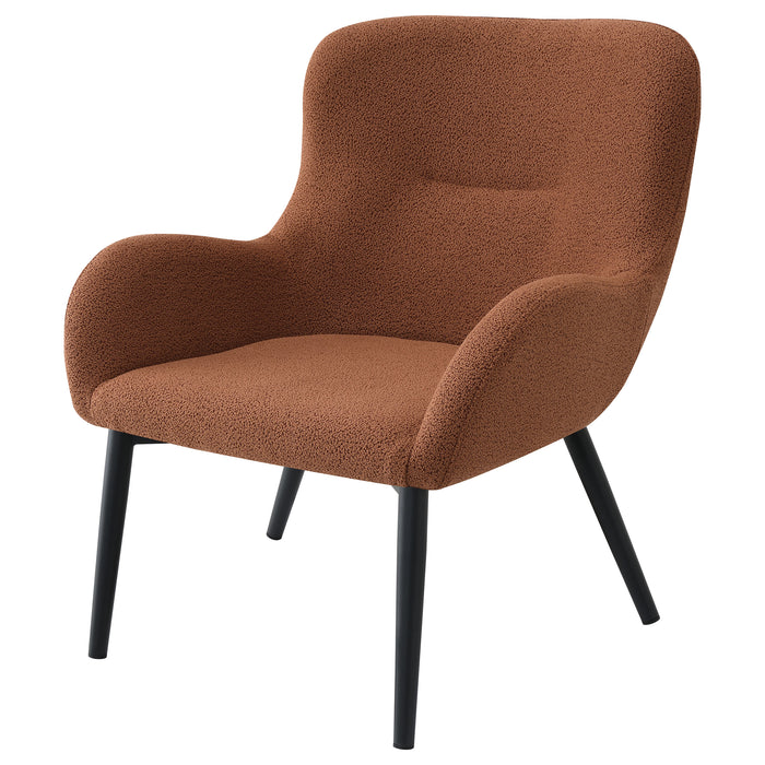 Calvin Upholstered Modern Arm Accent Chair Rust