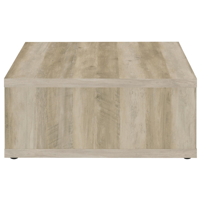 Frisco Square Engineered Wood Coffee Table Distressed Pine