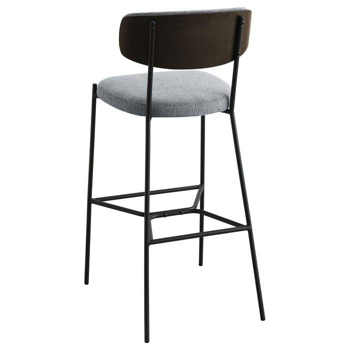 Elison Pub Height Bar Stool Grey (Set of 2)