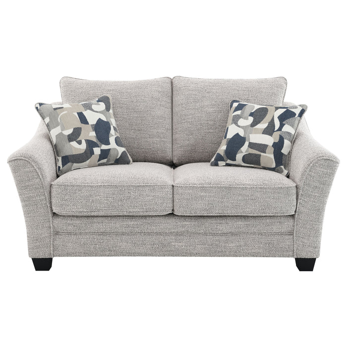 Tomkins 3-piece Boucle Upholstered Sofa Set Light Grey