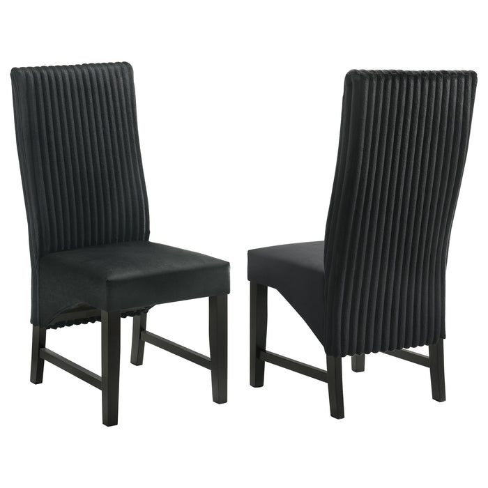 Barrand Upholstered Dining Side Chair Black (Set of 2)