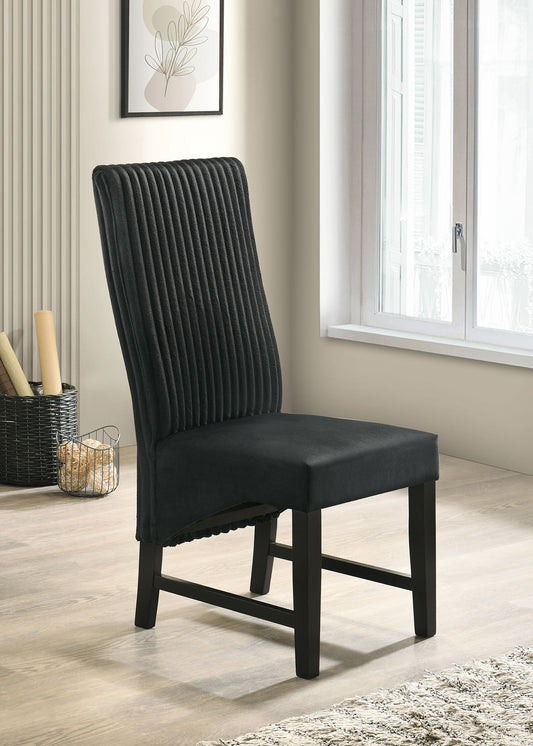 Barrand Upholstered Dining Side Chair Black (Set of 2)