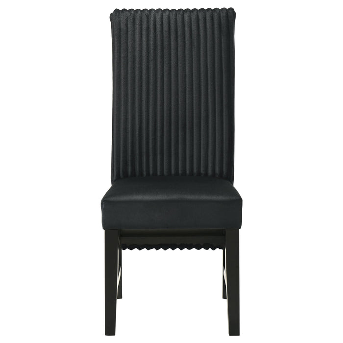 Barrand Upholstered Dining Side Chair Black (Set of 2)