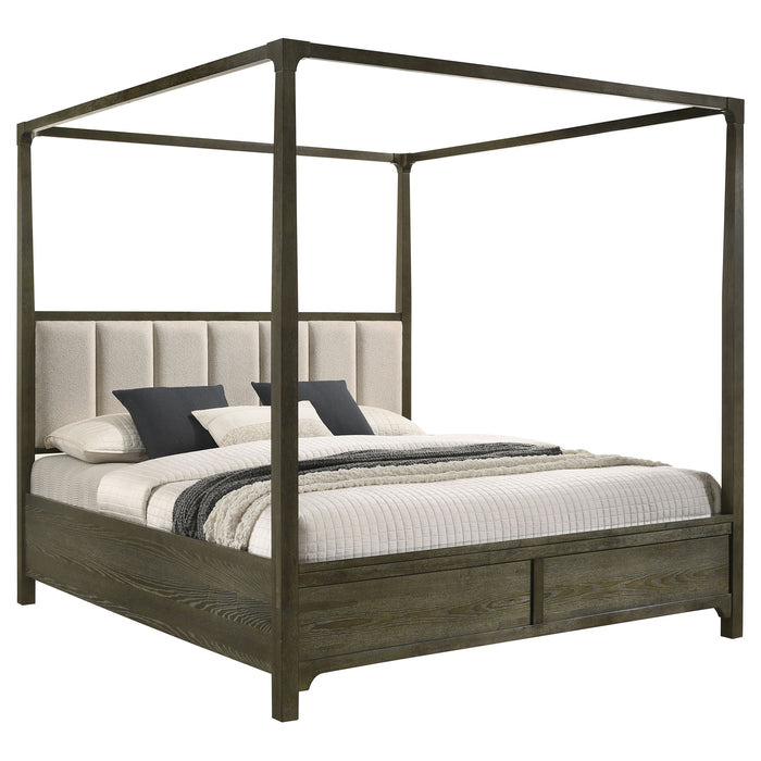 Gran Park Eastern King Canopy Bed Dark Cocoa