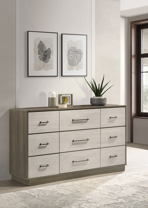 Fenwick 9-drawer Dresser Grey Oak