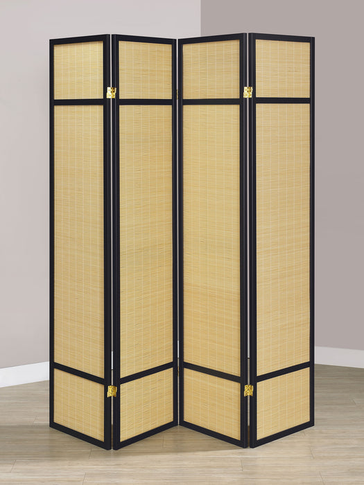 Pearce 4-panel Bamboo Room Divider Folding Screen Natural