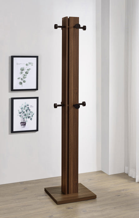 Rikkie Engineered Wood Coat Rack Walnut