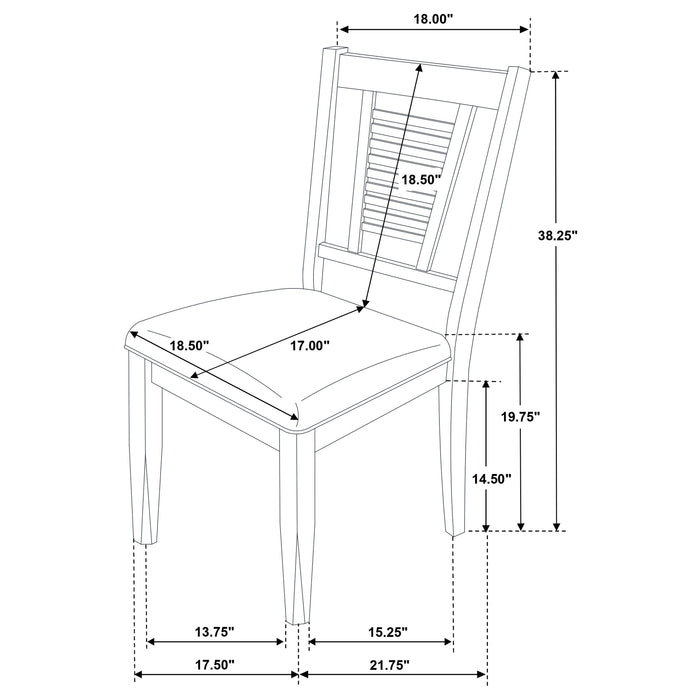 Appleton 5-piece Rectangular Dining Set Distressed White