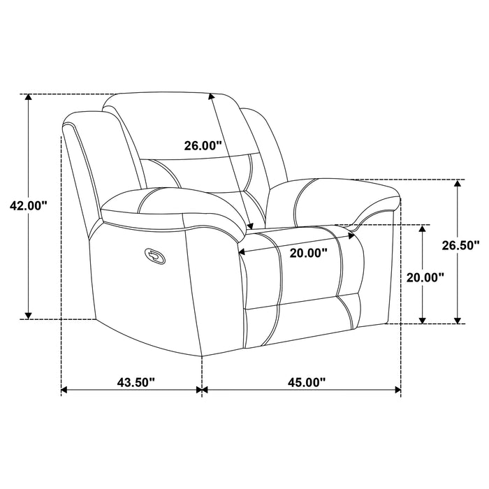 Gilson 3-piece Chenille Upholstered Reclining Sofa Set Grey