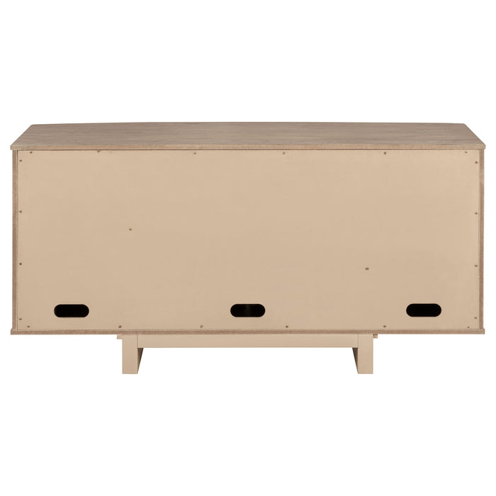 Kailani 4-door Cane Sideboard Buffet Cabinet Beige Oak