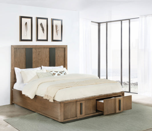 Terrace 2-drawer Eastern King Storage Bed Ash Brown